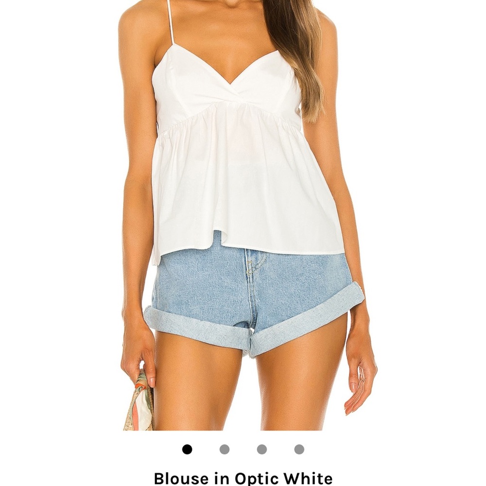 BCBG White babydoll top